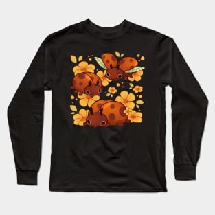 Ladybug friends with flowers Long Sleeve T-Shirt